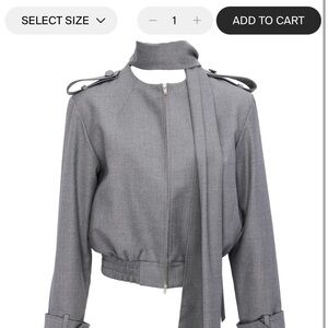 $1285 Aya Muse Éthéré Jacket witn Scarf